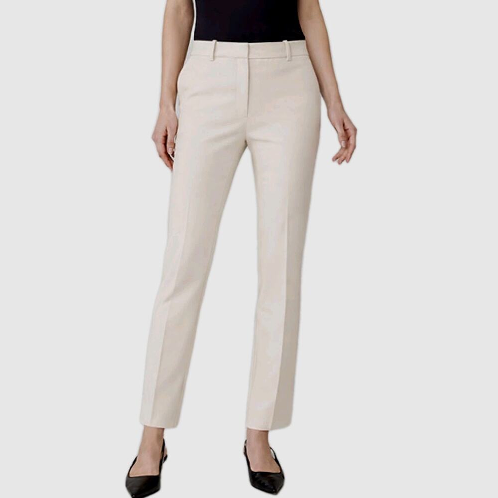 Ann Taylor LOFT Factory Ivory Ankle Slim Dress Pants Mid Rise Size 12 NWT